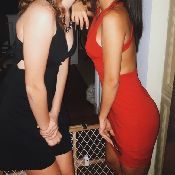 Red LULUS Cross Bodycon Dress - Picture 2 of 5